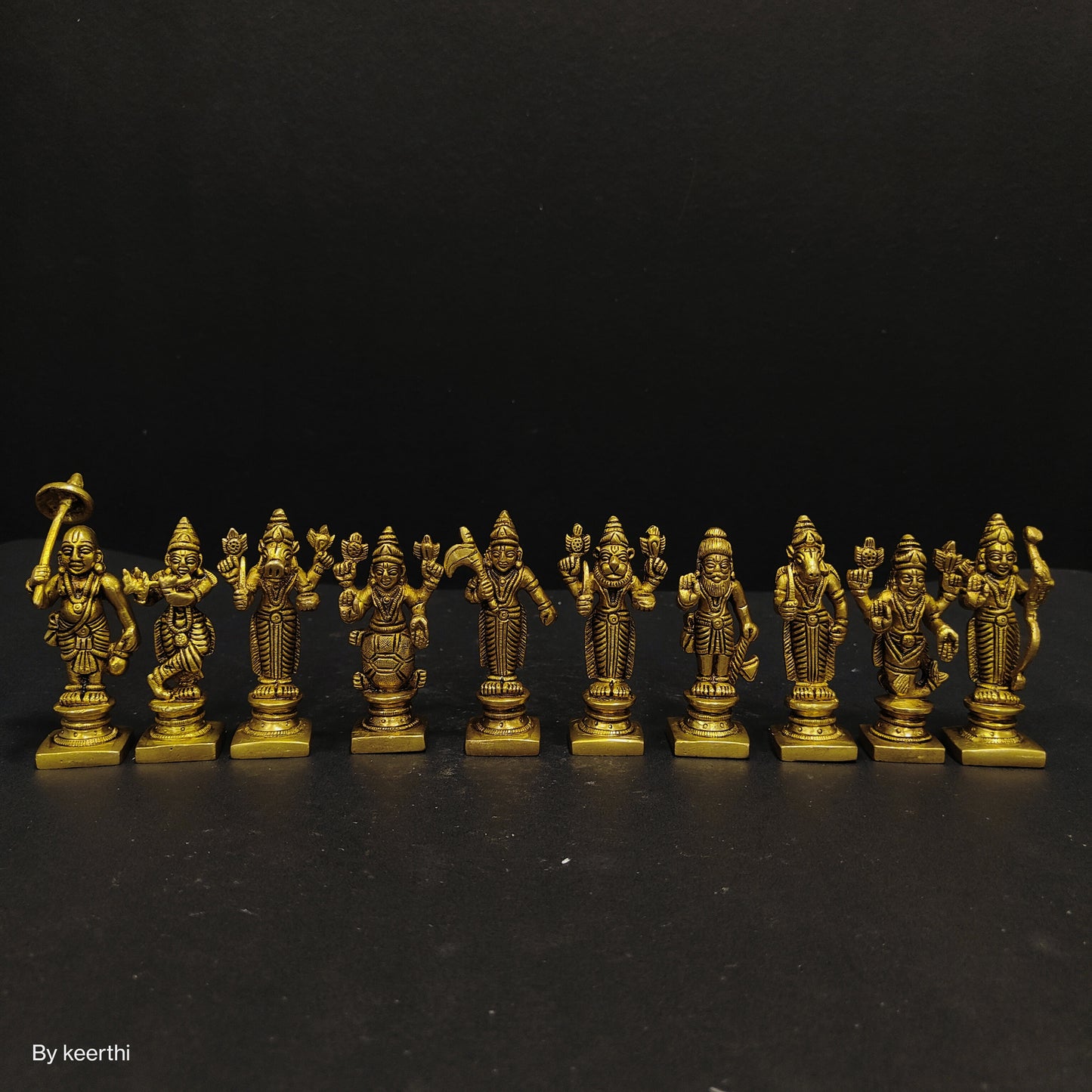 Dasavatar Brass Antique Idols 10 Piece Set