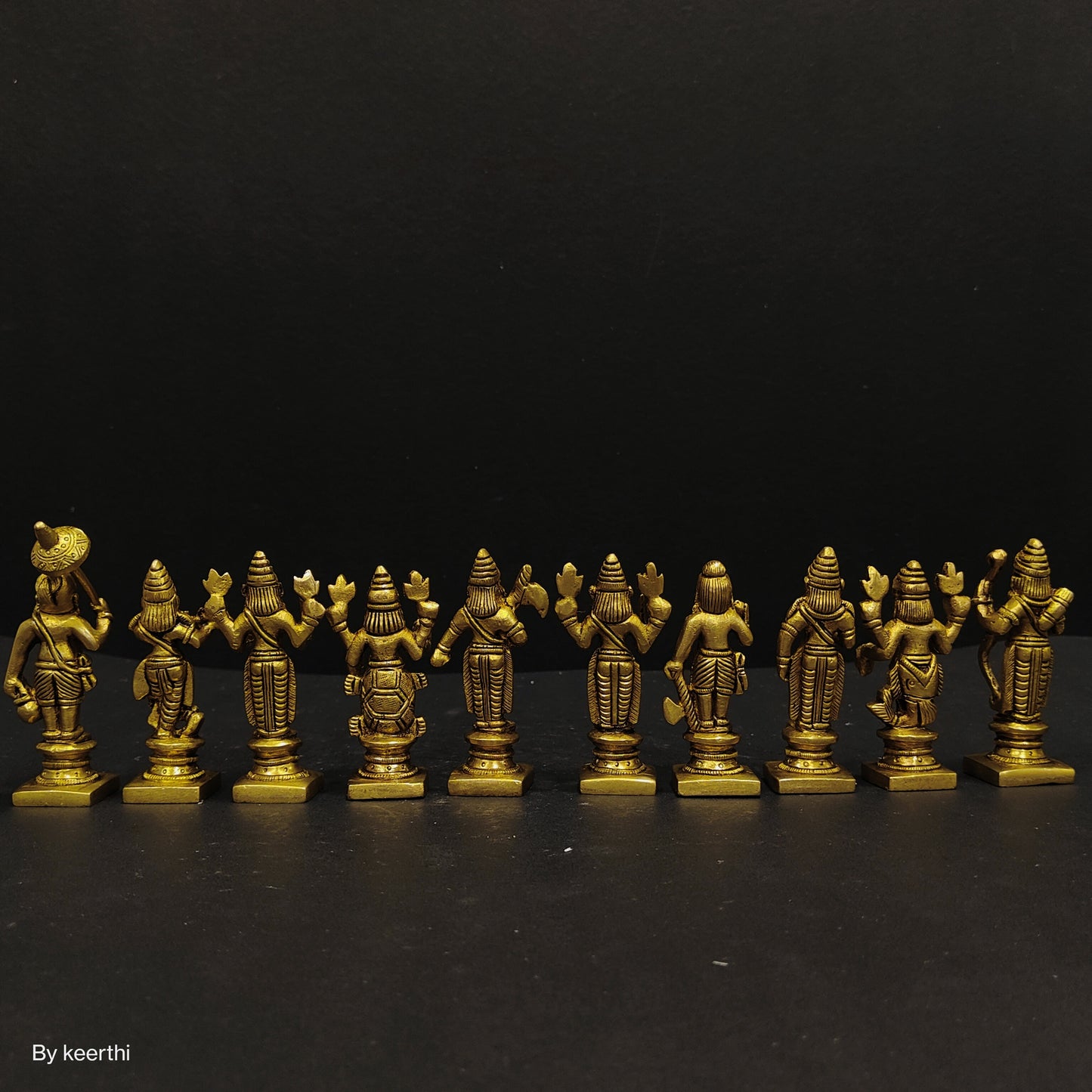 Dasavatar Brass Antique Idols 10 Piece Set