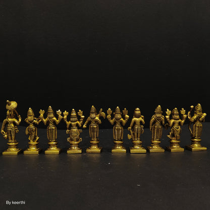 Dasavatar Brass Antique Idols 10 Piece Set