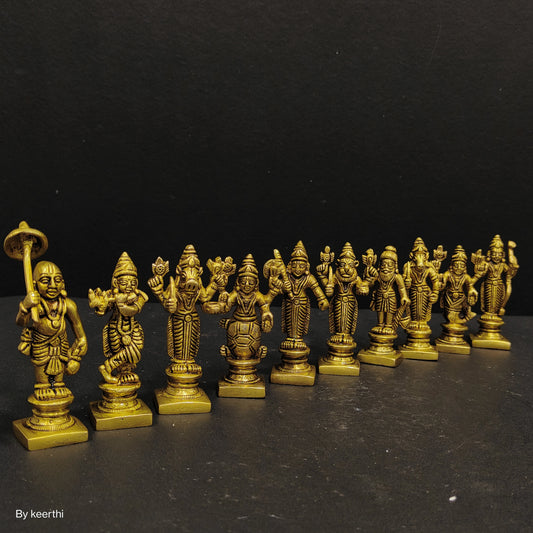 Dasavatar Brass Antique Idols 10 Piece Set
