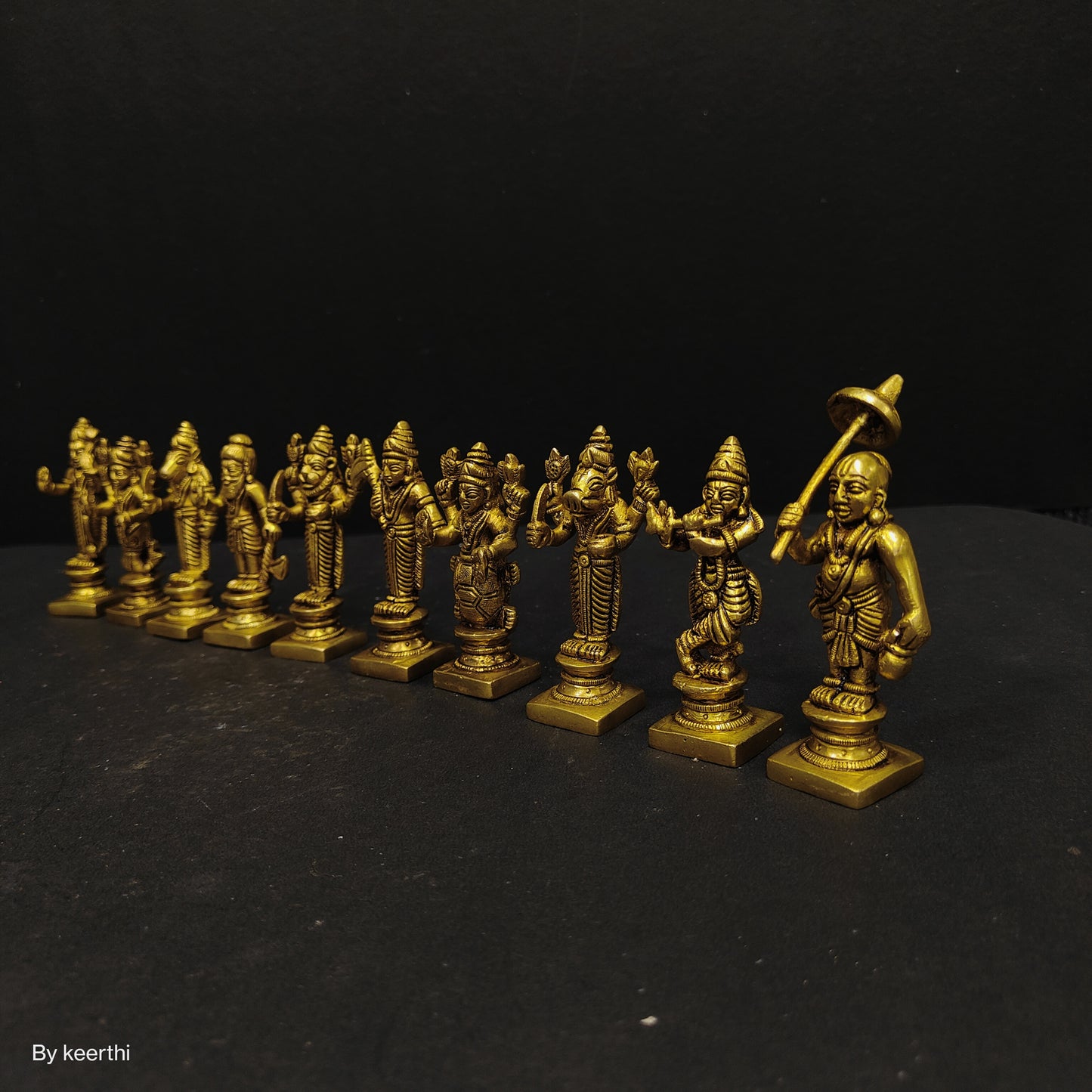 Dasavatar Brass Antique Idols 10 Piece Set