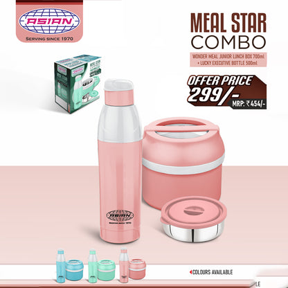 Meal Star Combo Kids insulated Luch box Water Bottle Combo Back to School Rajahmundry