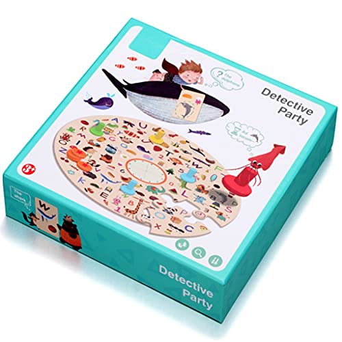 Wooden Board Game for Kids Age 3 plus Memory Matching Detective Party Card Game Learning Gifts for Children