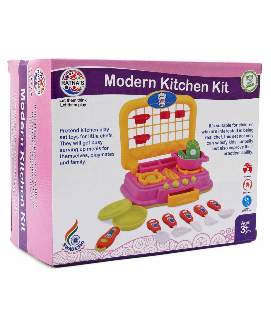 Modern kitchen kit pretend kitchen play set toys for little chefs to encourage roleplay in your kids