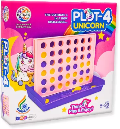 Plot 4 Unicorn Board Game for Kids Party & Fun Games Board Game Party & Fun Games Board Game Return Gifts