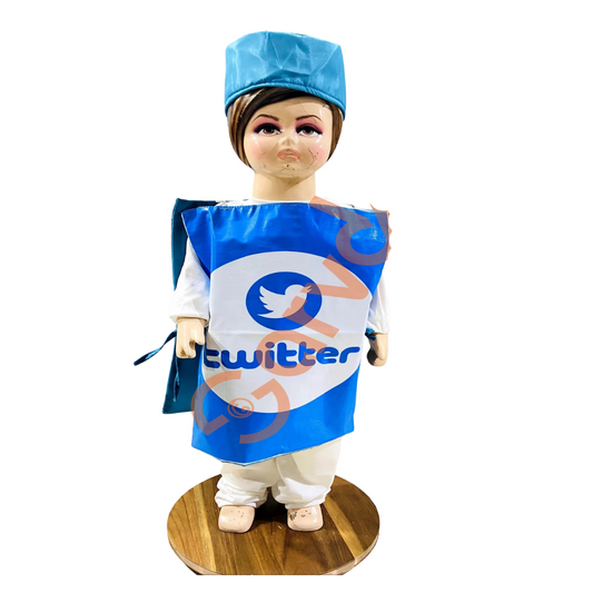 Twitter Costume Cutout For Kids - Free Size