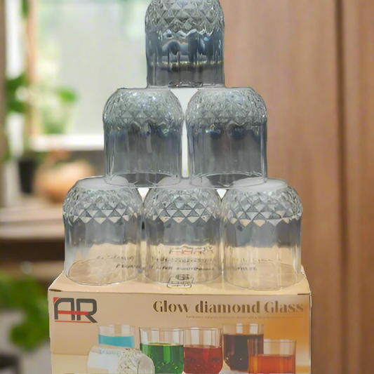 AR 6pcs Glow Diamond glasses set Perfect For Return Gifting purpose