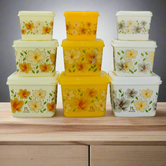 Square 3pcs set Food Container for Kitchen Perfect to Return Gifting Purpose