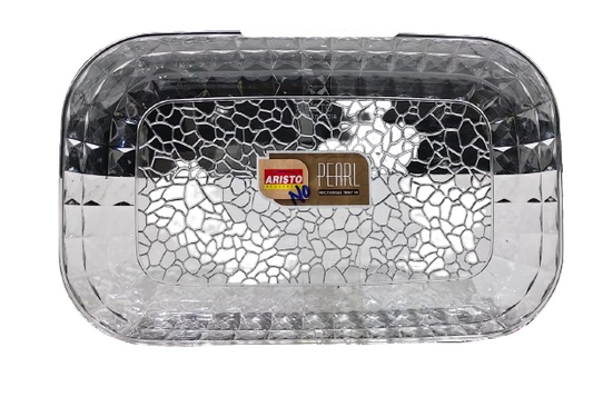 Aristo Pearl Rectangular Shape tray for return gifting