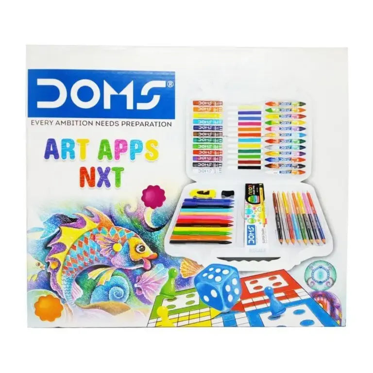 Doms Art Apps NXT coloring kit, which is a comprehensive set of coloring tools for kids.