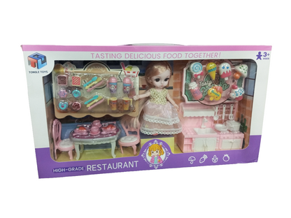 High-grade Restaurant tasting Delicious food together fashion Doll for your little girls
