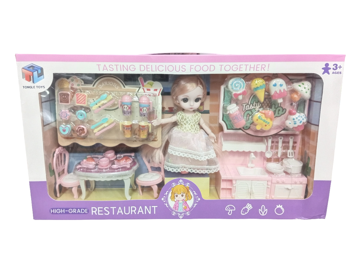High-grade Restaurant tasting Delicious food together fashion Doll for your little girls