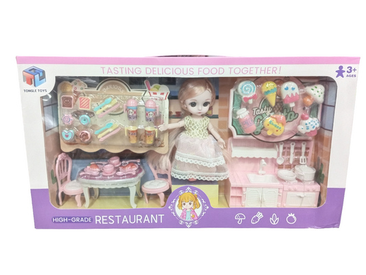 High-grade Restaurant tasting Delicious food together fashion Doll for your little girls