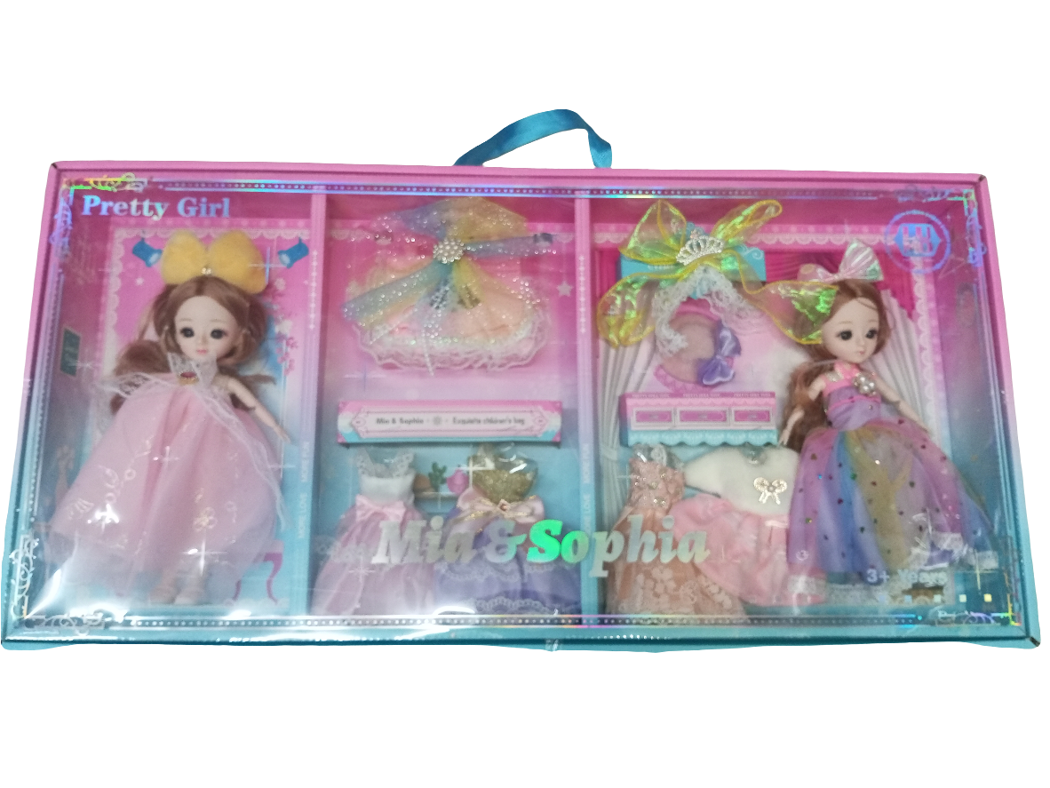 Mia & sophia pretty girl mom and baby doll set.