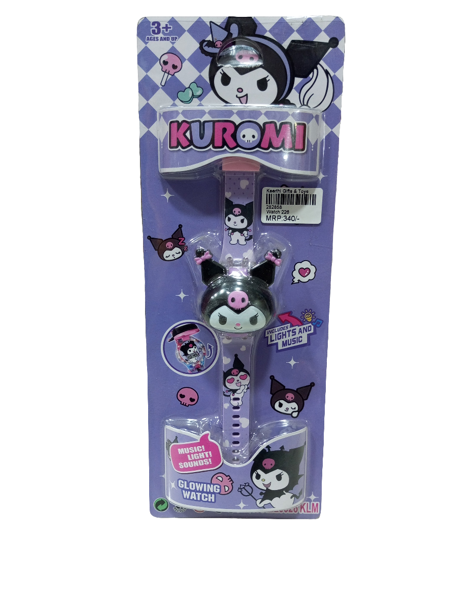 Princess Watches 3D Action Figure Face Based Toy Design Digital Glowing Watch with Disco Music and Blinking Lights for Kids.