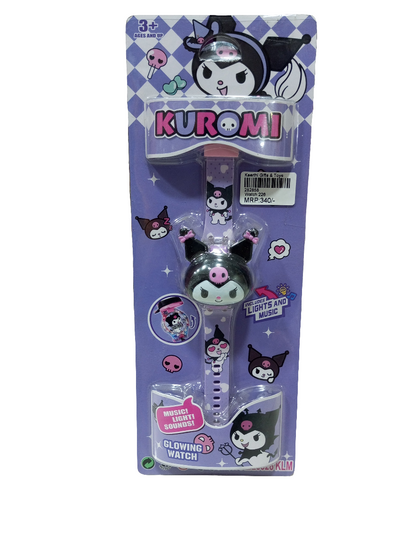 Princess Watches 3D Action Figure Face Based Toy Design Digital Glowing Watch with Disco Music and Blinking Lights for Kids.