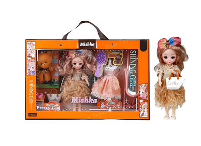 The Mishka shinning girl love Doll set accompany children in their childhood and grow up happily