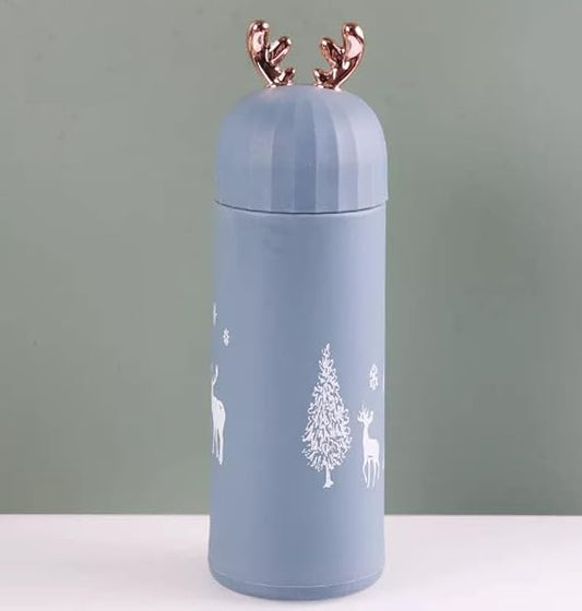 Cute Animal Shape Thermos Cup For Kids & Adults, 380 ML Bottle For Vacuum Flask Hot & Cold Water Bottle