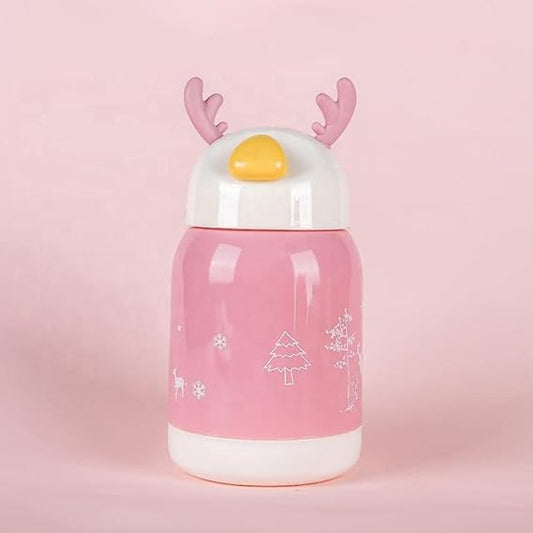Double Wall Reusable Leak Proof Water Bottle with Lid Insulated Glass Water Bottle for Kids