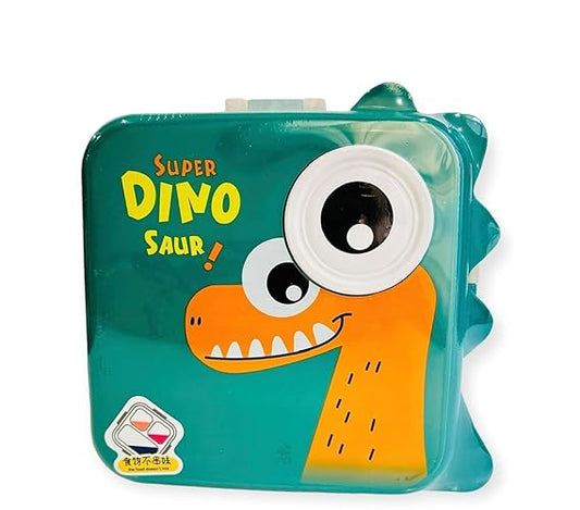 Lunch Box for Kids 2-Layer Stainless Steel Tiffin with Tray, Small Container & Spoon | BPA-Free |Leak-Proof Lunchbox for School & Travel