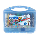 DOMS Hexagonal Oil Pastels with 12 shades.