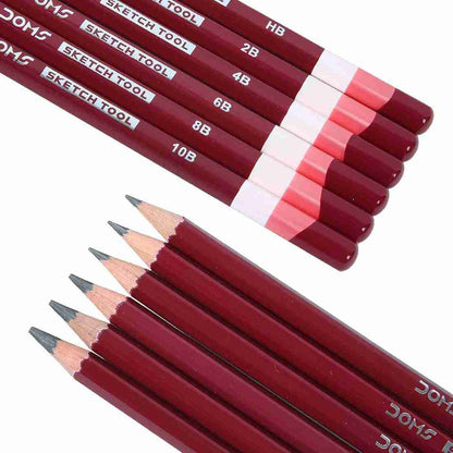 DOMS drawing pencils, designed for sketching.