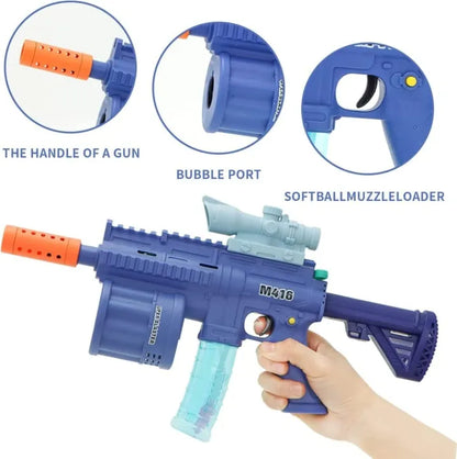 Multi Function 3 in 1 Gun Bullet with Bubble Maker 8 Foam Darts M416 Bubble Machine Gun Toy, Battery Operated Toy Gun, Foam Blaster Toy Guns Collection for Kids 8 years age above