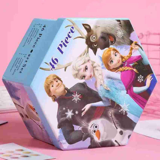 Cartoon Themed 46 Pieces Art Set for Kids Art & Craft Supplies Gift Item for kids Birthday Return Gifts