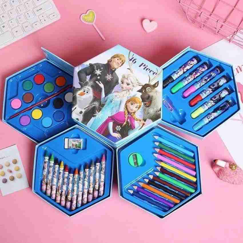 Cartoon Themed 46 Pieces Art Set for Kids Art & Craft Supplies Gift Item for kids Birthday Return Gifts