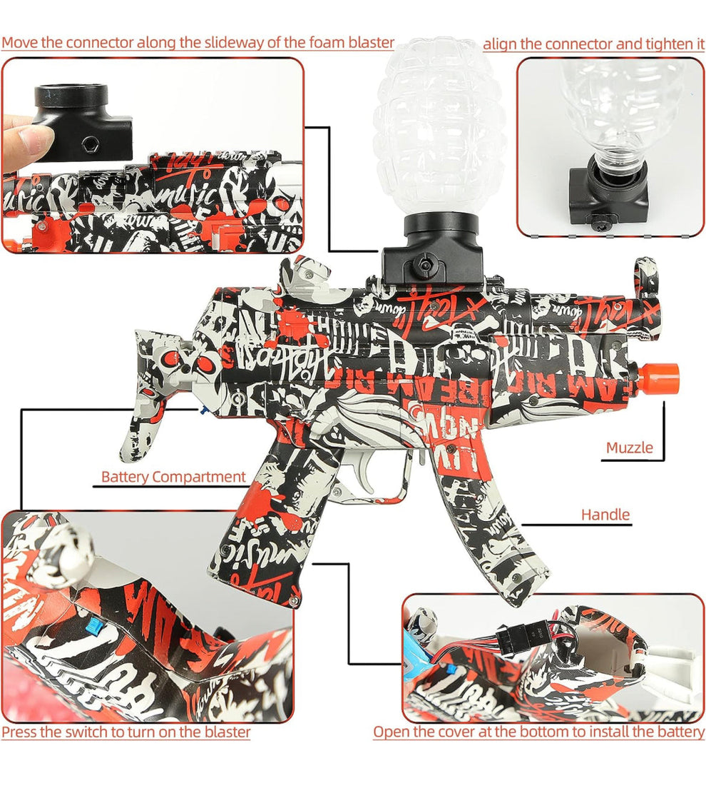 Super sonic Lights enabled Automatic jellygun or beezz Gun jelly ahot gun water bomb