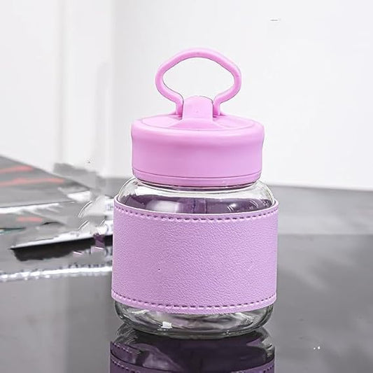 Mini Portable Small water bottle with Mobile Phone Stand with High Temperature and Explosion glass bottle