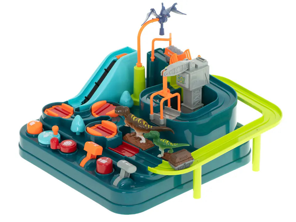 Obstacle course interactive car parking racing you can play it without Battery dinosaur Adventure cave for kids