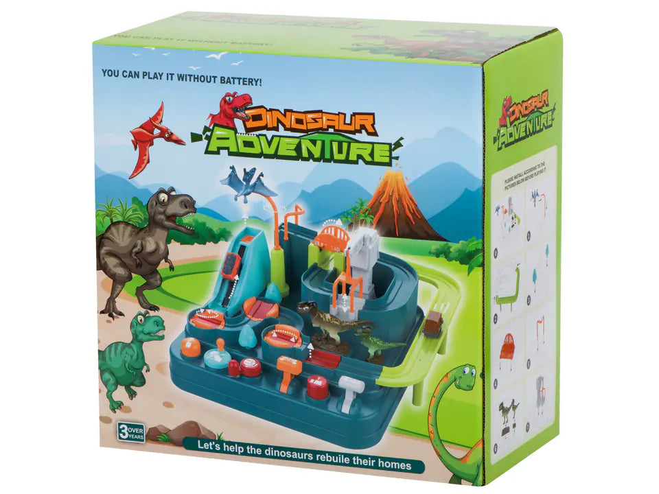 Obstacle course interactive car parking racing you can play it without Battery dinosaur Adventure cave for kids