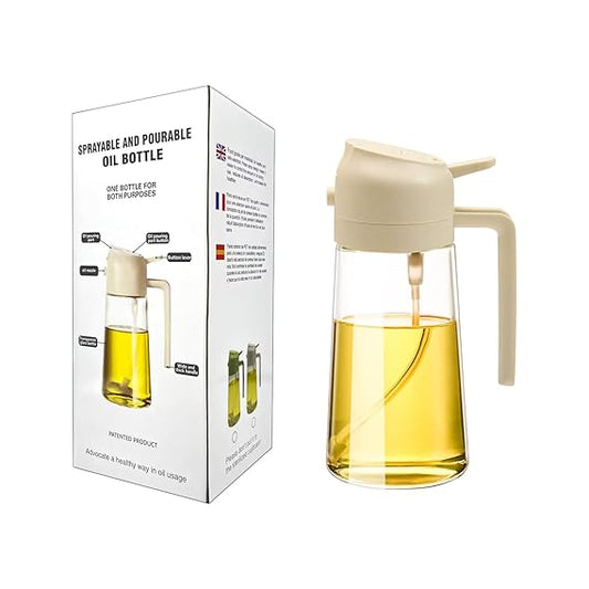 2-In-1 Olive Oil Sprayer, Cooking Oil Sprayer Leak Proof Design, Oil Dispenser Bottle Spray and Pour Suitable For Kitchen Baking Olive Oil Sprayer For Cooking