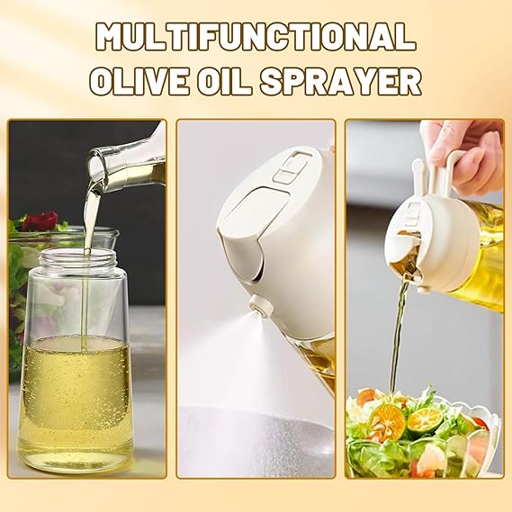 2-In-1 Olive Oil Sprayer, Cooking Oil Sprayer Leak Proof Design, Oil Dispenser Bottle Spray and Pour Suitable For Kitchen Baking Olive Oil Sprayer For Cooking