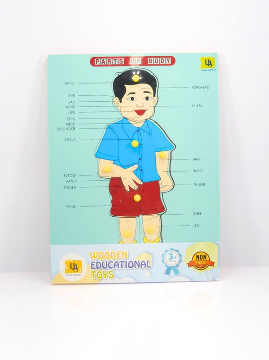 Wooden Educational Body Parts Peg Puzzle Board For Kids Brain Development Learning sets