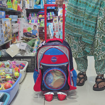 Space theme Nasa Trolley school bag