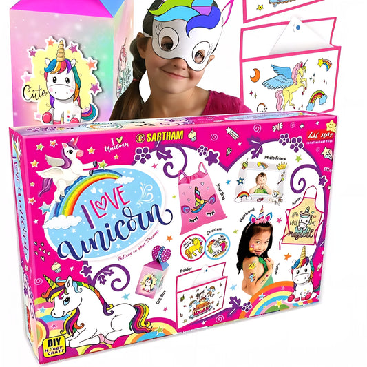 Love Unicorn, DIY Art and Hobby Craft Kit for Girl Kids, 6+ Age | Craft Gift for 6+ Year Old Girl | Paper Craft Kit for Kids