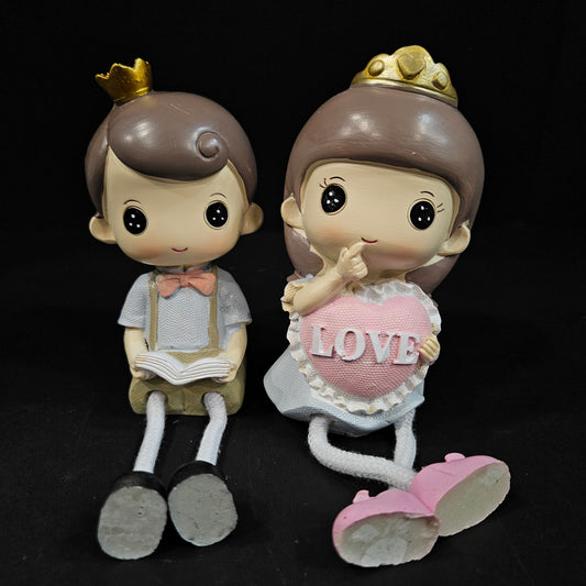 Cartoon Resin Outseam 2pieces set Hanging Feet Doll Home Wall Decoration