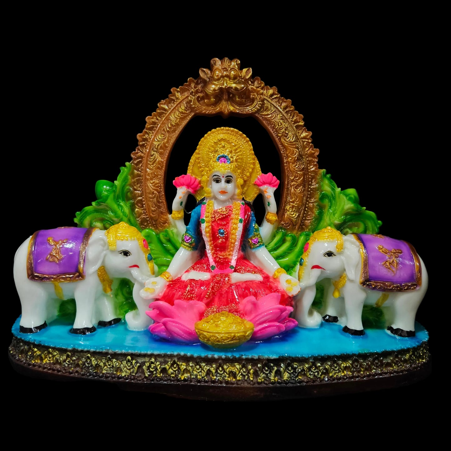 Goddess Lakshmi Idol Sculpture laxmi murti Diwali Gift Pooja mandir Decor Hindu god Statue Indian showpiece Goddess of Wealth Indian Handicraft Home Decor Religious Statue