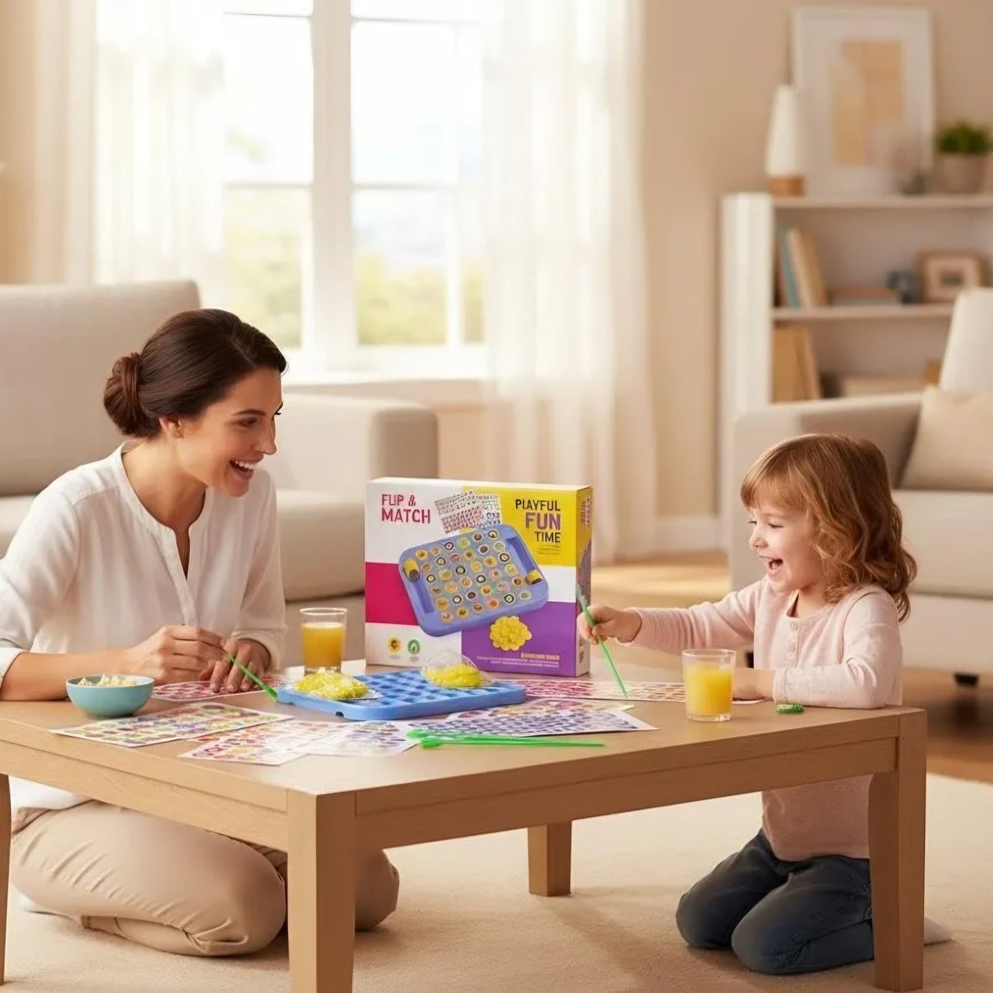 Flip & Match Game, Memory & Matching Board Game for Kids, Educational STEM Toy, Interactive Family Game, Brain Development, Ages 3+