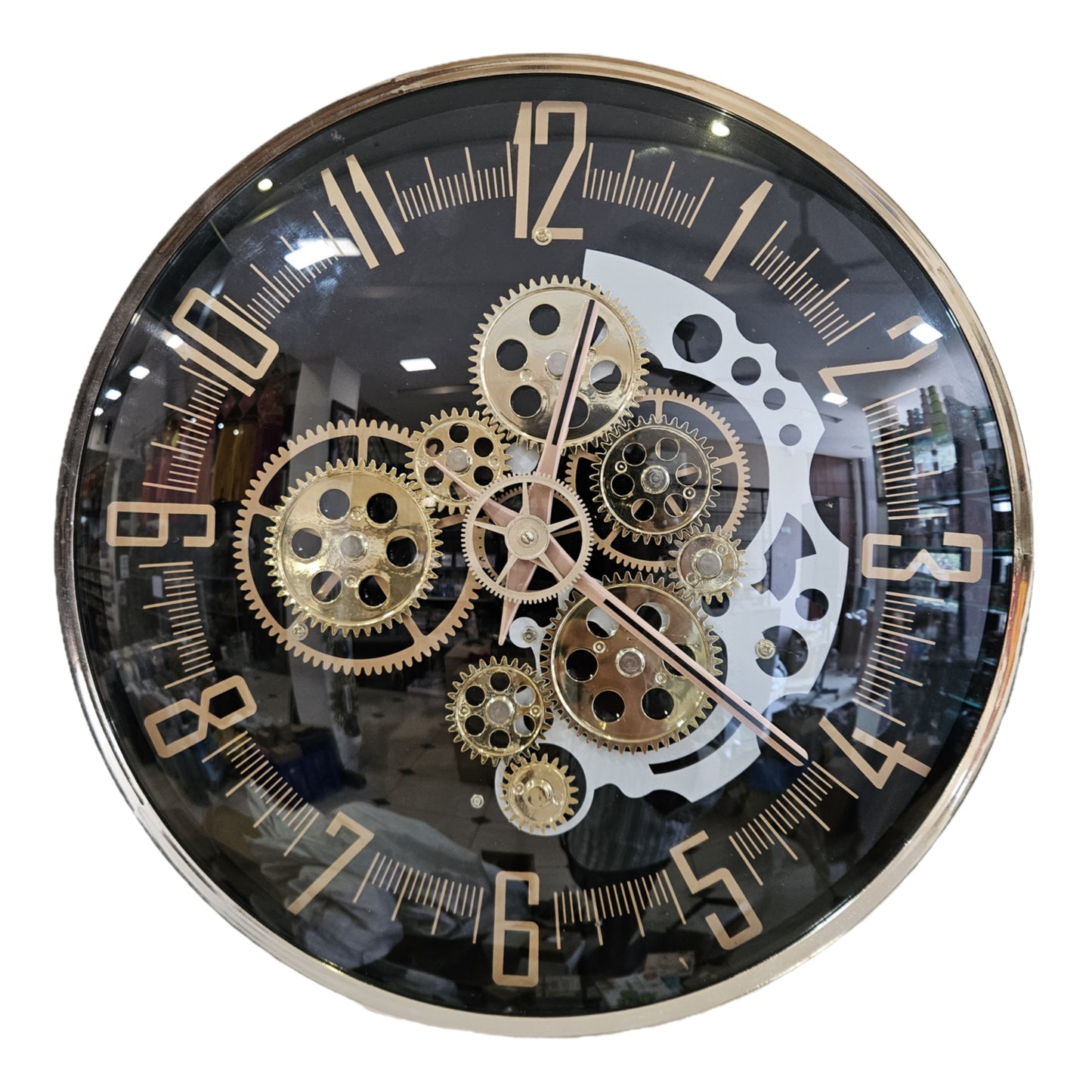 Antiqe Royal Vintage Rustic Moving Gearing Steampunk Wall Clocks for Living Room
