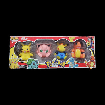 Pokémon Cartoon characters 4pcs set Action Figures