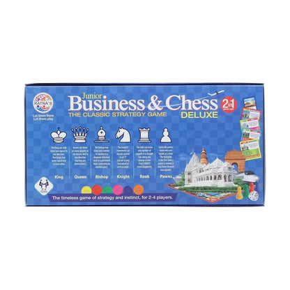 Ratna's 2 in 1 Business & Chess Junior Deluxe Board Game for 7+ Years