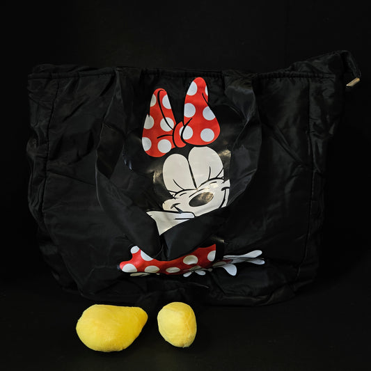 Minnie cartoon character themed tote bag for women