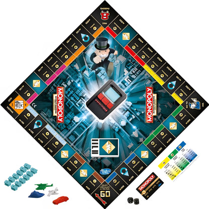 Monopoly Ultimate Banking Edition Board Game, Includes Electronic Banking Unit, Fun Christmas Board Game for Families and Kids, Strategy Game for Kids Ages 8+, Best Birthday Gift
