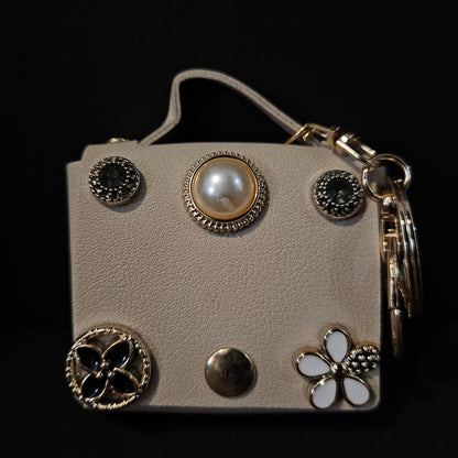 Keychain Mini Faux Leather Coin Purse Keychain Storage Bag Headphone Bag Keychain Bag