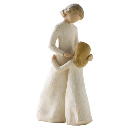 Willow Tree "Mother and Daughter" figurine sculpted by featuring a hand-painted resin design Showpiece