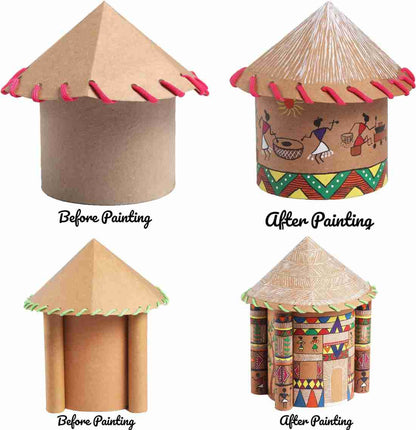 Warli House Create Houses Using Art Of Warli DIY Kit Safe For Kids