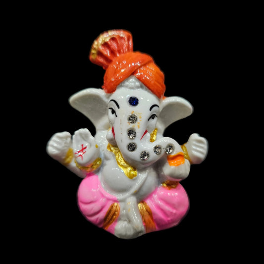 Lord Ganesh Idol Car Dashboard Idol, Desk, Office Table | Beautiful Ganpati Car Dashboard Idol Figurine Showpiece Sculpture